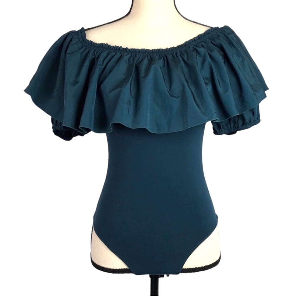 Free People Intimately Blue Overboard Bodysuit xs